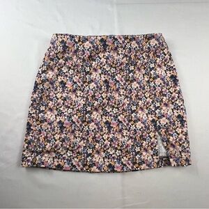 Wild Fable - Women’s Skirt - Size 6 - Floral - Slit - Black and Pink